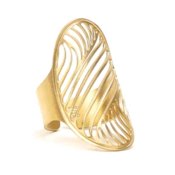 Bague Dune laiton baigné dans l'or RAS