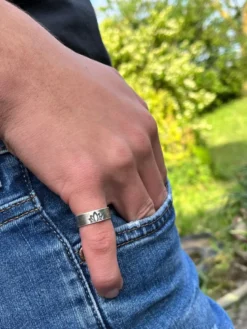 Bague ethnique fleur de lotus taille 50