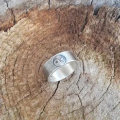 Bague ethnique yin yang taille 60