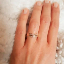 Bague fine plaqué or mode couronne
