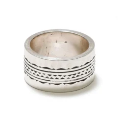 Bague large en argent pour homme 61