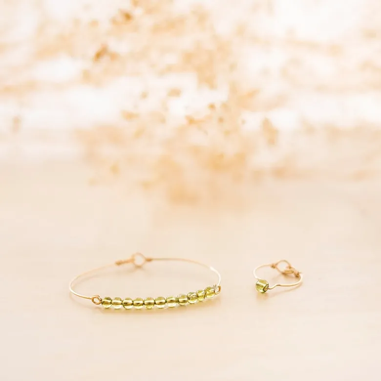 Bague péridot taille 50
