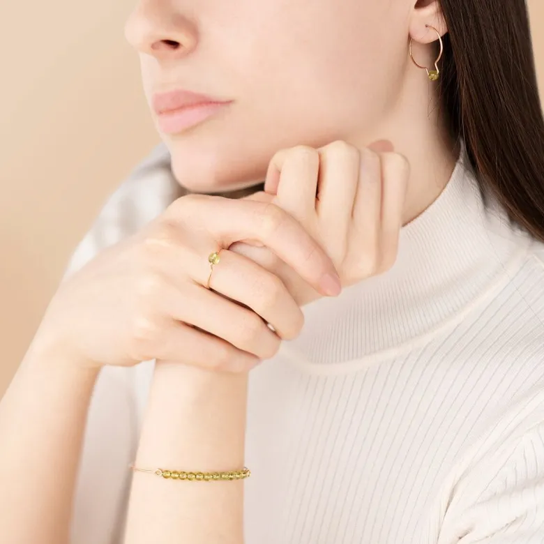 Bague péridot taille 50