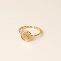 Bague réglable astro doré - bélier