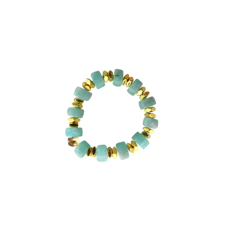Bague souple amazonite - éos