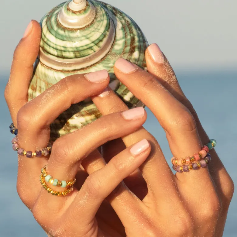 Bague souple amazonite - éos