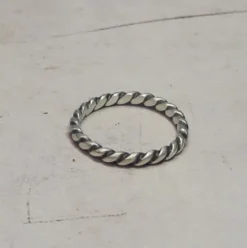 Bague torsadé argent 925 taille 52