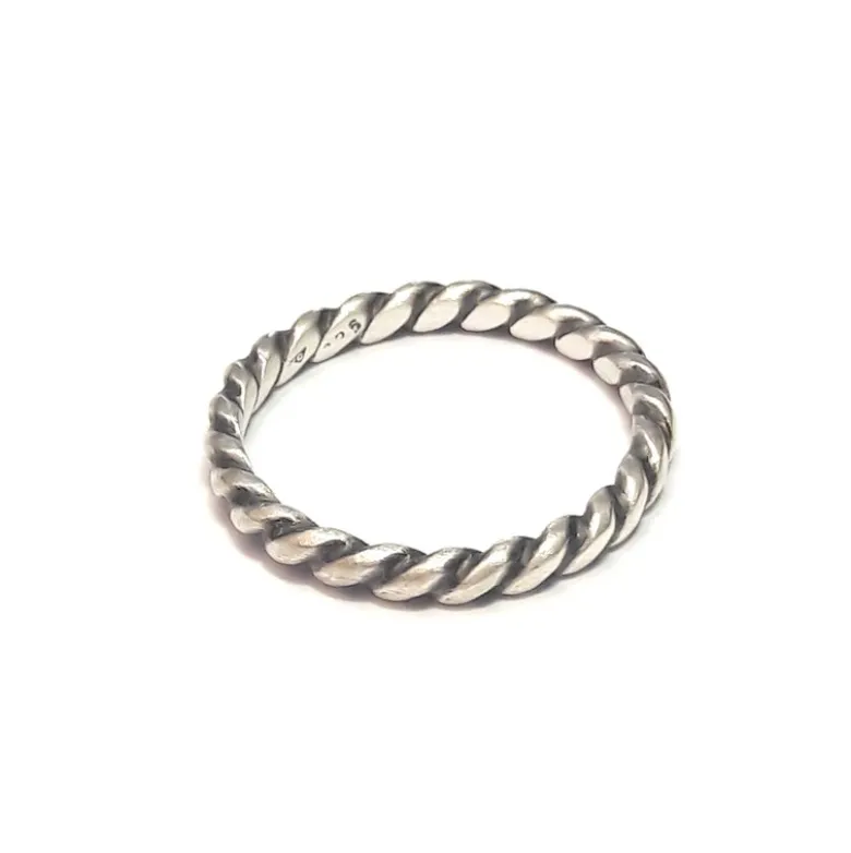 Bague torsadé argent 925 taille 52