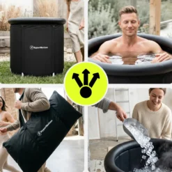 Baignoire bain de glace pliable 330 l pour récupération sportive