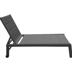 Bain de soleil barbados en textilène gris - aluminium gris anthracite