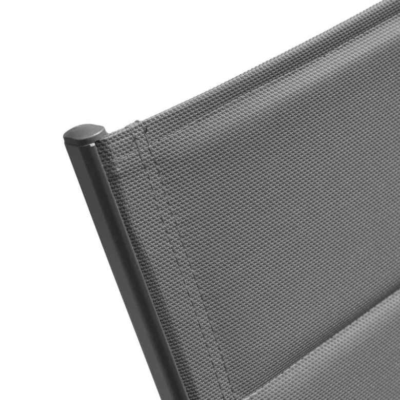 Bain de soleil barbados en textilène gris - aluminium gris anthracite