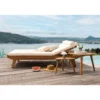 Bain de soleil double avec dossiers multipositions beige l127 cm caracas