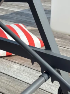 Bain de soleil en aluminium et toile plastifiée - gris anthracite