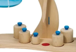 Balance en bois plateaux métal goki