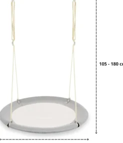 Balançoire enfant charge 150 kg, grise