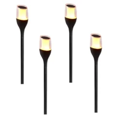 4 balise solaire flamme farely h80cm