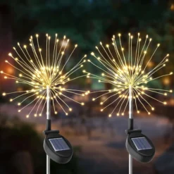 2 balise solaire à piquer fireworks h97c