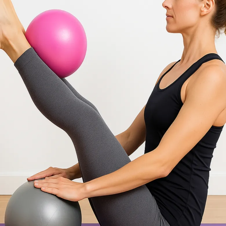 2 ballons de yoga pilates fitness 25 cm