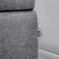 Banc coffre de rangement piètement acier noir tissu