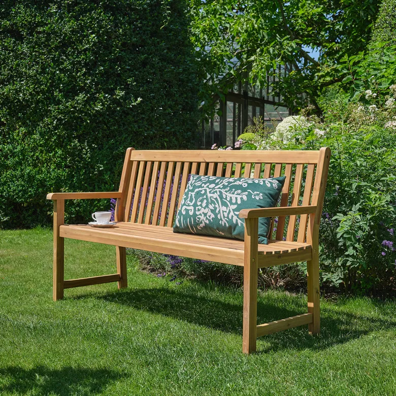 Banc de jardin en acacia massif 150 cm
