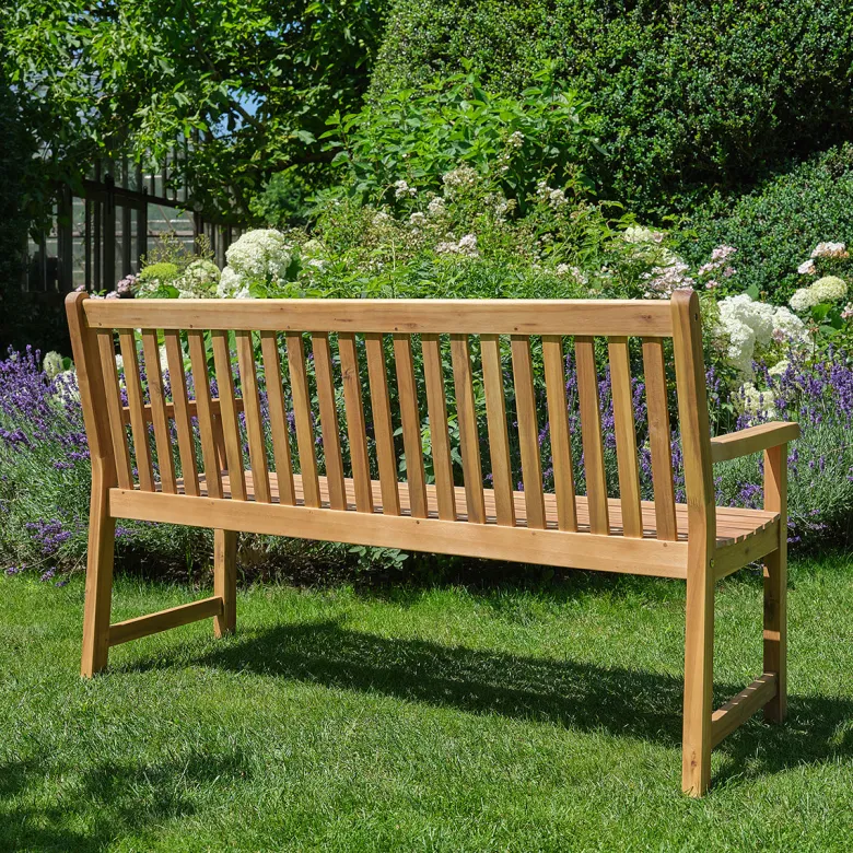 Banc de jardin en acacia massif 150 cm