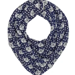 Bandana cache-cou réversible eli bleu