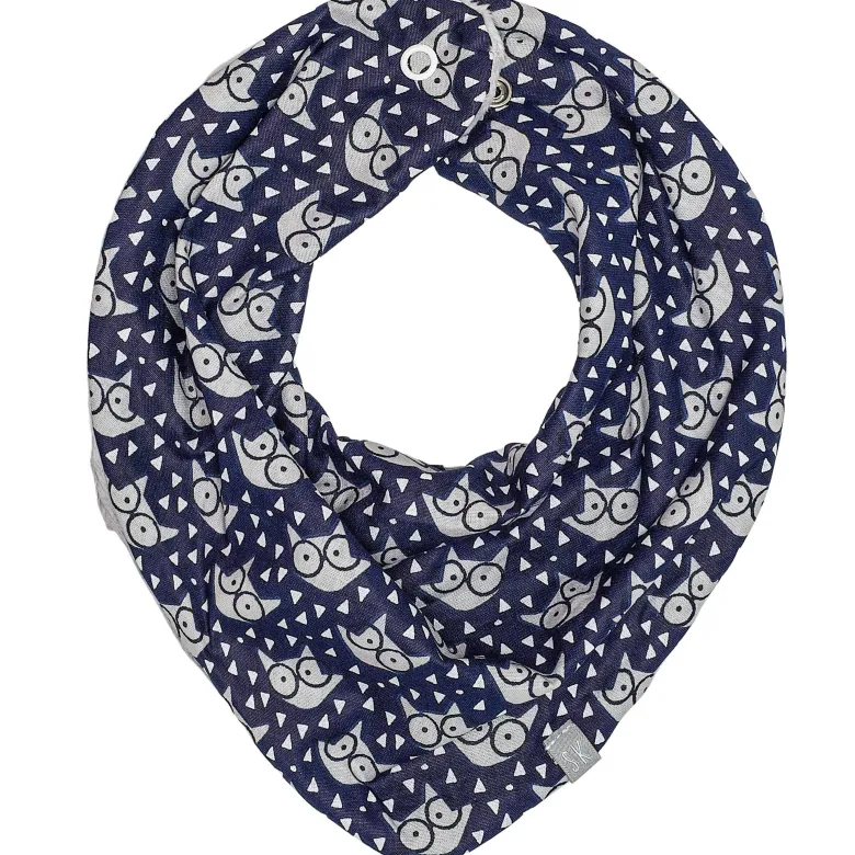 Bandana cache-cou réversible eli bleu