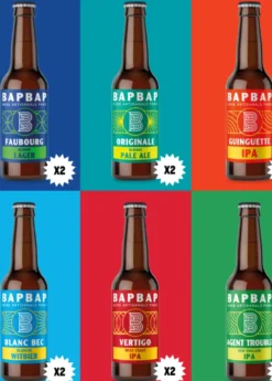Bapbap - pack de 12 bières (6 bières différentes)