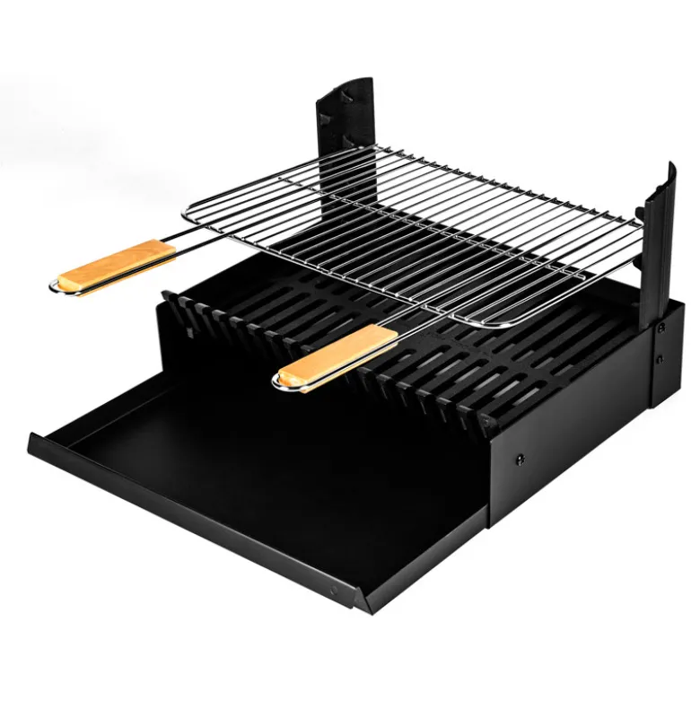 Barbecue au charbon de bois grilloir à poser réglable en hauteurs