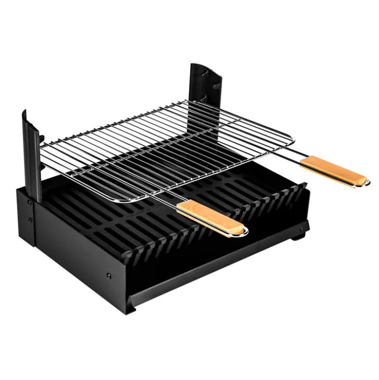 Barbecue au charbon de bois grilloir à poser réglable en hauteurs