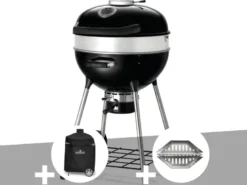 Barbecue à charbon charcoal kettle pro 57 cm + housse de protection + lot de 2 p