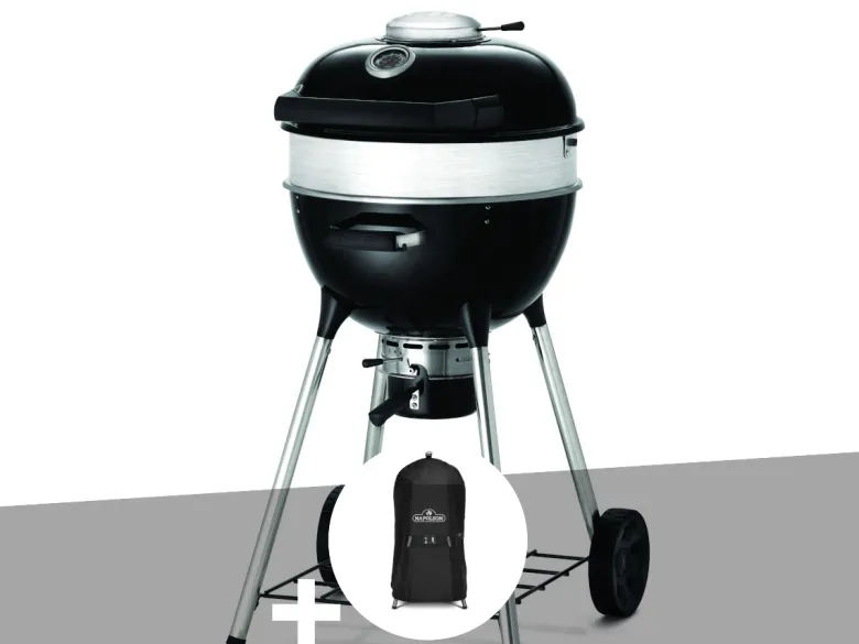 Barbecue à charbon charcoal kettle pro 47 cm + housse pour barbecue à charbon ke