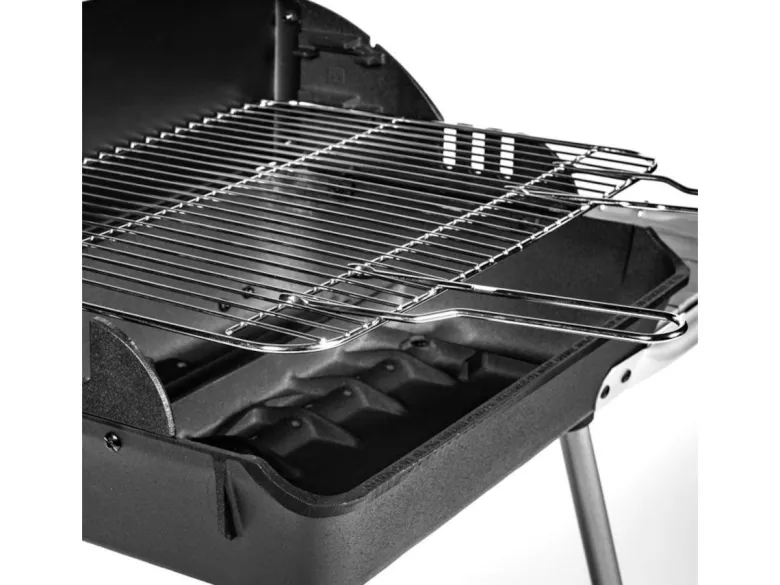 Barbecue à charbon excel duo grill sur chariot + tournebroche - somagic