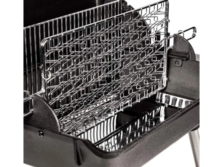 Barbecue à charbon excel duo grill sur chariot + tournebroche - somagic