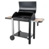 Barbecue charbon vulcano 3000 + kit tournebroche + gant de protection - somagic