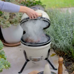 Barbecue fumoir céramique kamado champag