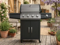 Barbecue à gaz piretto 4 brûleurs + 1 brûleur latéral - jardideco