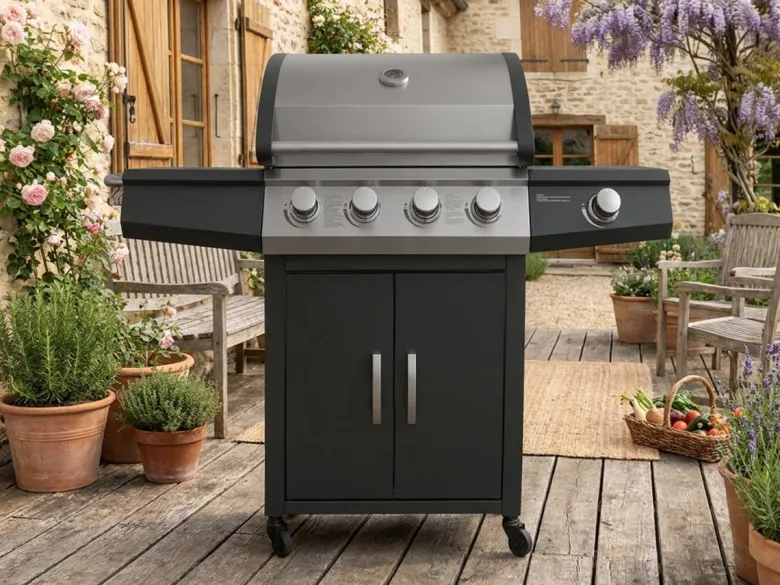 Barbecue à gaz piretto 4 brûleurs + 1 brûleur latéral - jardideco
