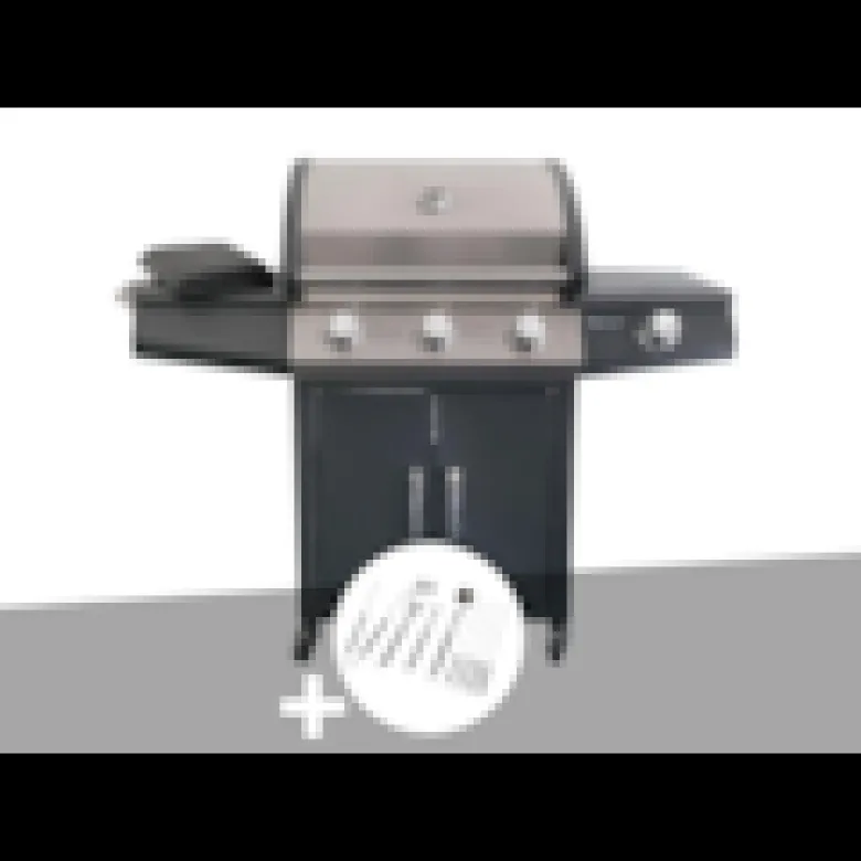 Barbecue à gaz soleto + malette 8 ustensiles - jardideco