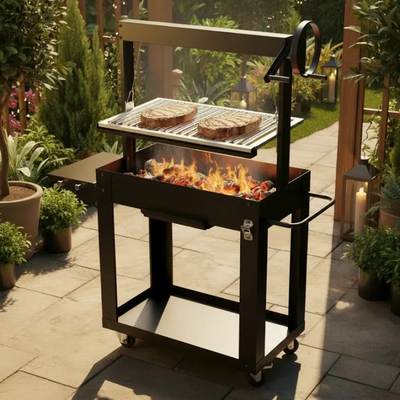 Barbecue santa maria imor - grillade argentine bois & charbon - réglable