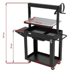 Barbecue santa maria imor - grillade argentine bois & charbon - réglable