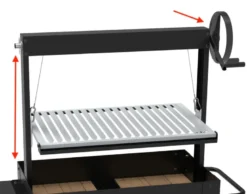 Barbecue santa maria imor - grillade argentine bois & charbon - réglable