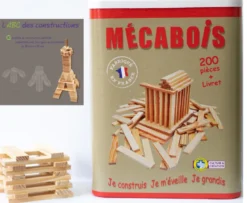 Baril mécabois 200 pces + livre abc