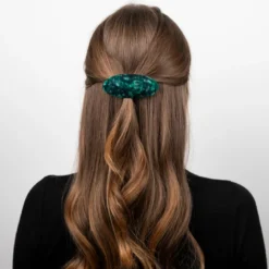 Barrette ovale Vert