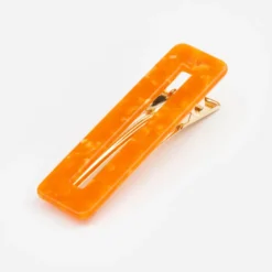 Barrette rectangle - clémentine