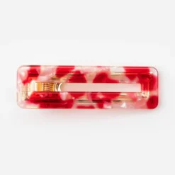 Barrette rectangle - rouge