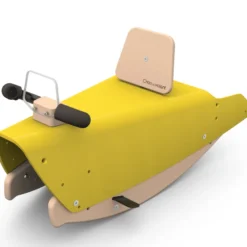 Bascule et porteur voiture - jaune