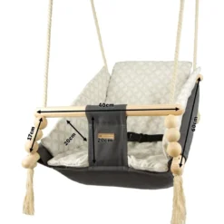 Bascule pour bébé couleur gris-beige