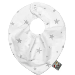 Bavoir bandana cache-cou stella blanc