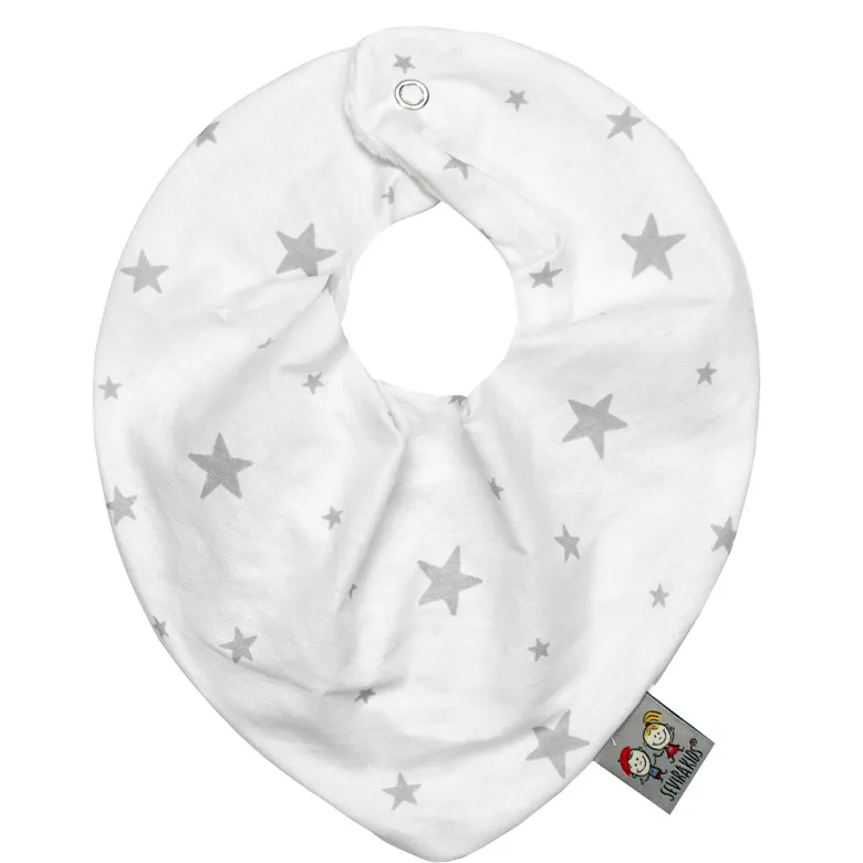 Bavoir bandana cache-cou stella blanc
